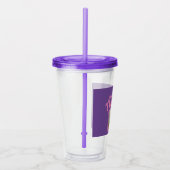 Aangepast roze en Paars Acryl Drinkbeker (Rechts)