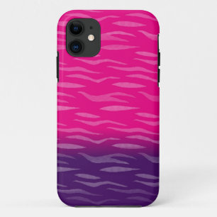 Aangepast roze en Paars ontwerp iPhone 11 Hoesje