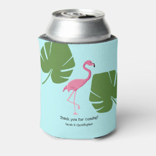 Aangepast roze Flamingo Tropical Destination Weddi Blikjeskoeler