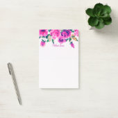 aangepast roze floraal aangepast notitieblok post-it® notes (Kantoor)