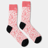 Aangepast roze Floral Sokken (Rechts)