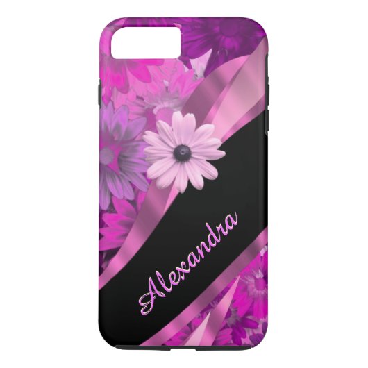 Aangepast roze floreel patroon Case-Mate iPhone case (Achterkant)