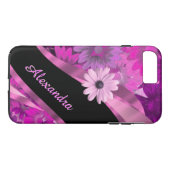 Aangepast roze floreel patroon Case-Mate iPhone case (Achterkant (Horizontaal))