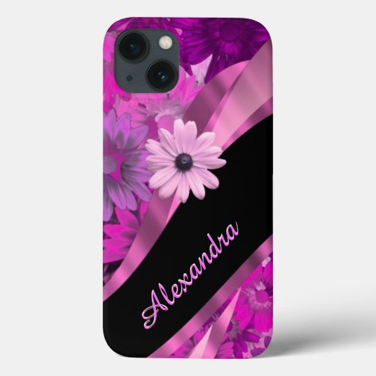 Aangepast roze floreel patroon Case-Mate iPhone case (Achterkant)