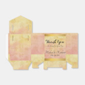 Aangepast roze gele Waterverf logo Hartelijk dank Bedankdoosjes (Uitgevouwen)