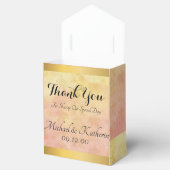 Aangepast roze gele Waterverf logo Hartelijk dank Bedankdoosjes (Geopend)
