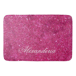 Aangepast roze glitter en witte strepen Moderne ar Badmat