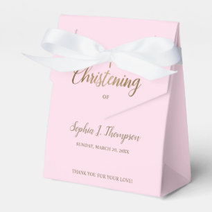 Aangepast roze gouden kruis Christening Hartelijk Bedankdoosjes