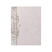 Aangepast  roze graniet notitieblok (Linkerzijde)