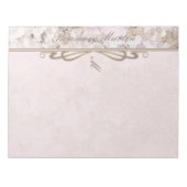 Aangepast  roze graniet notitieblok (Voorkant)