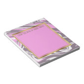 Aangepast roze grijze witte marmer en goudNotitieb Notitieblok (Schuin)