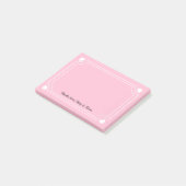 Aangepast roze hartenlinie Romantic Weddenschap Post-it® Notes (Schuin)