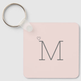 Aangepast roze Initiaal Sleutelhanger