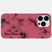 Aangepast roze Jouw naam met marmer Editable, spec Case-Mate iPhone Case (Achterkant (horizontaal))
