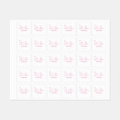 Aangepast Roze Kledinglabel voor handgemaakt item Labels (Vel)