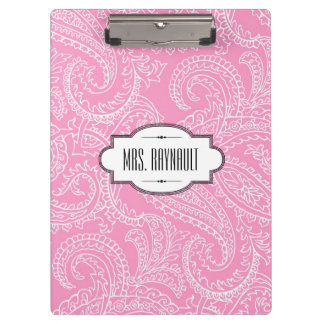 Aangepast roze klembord van Paisley