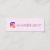 Aangepast "roze leder"-instagram mini visitekaartje (Achterkant)
