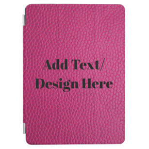 Aangepast roze leder Voeg hier Jouw tekst/design t iPad Air Cover