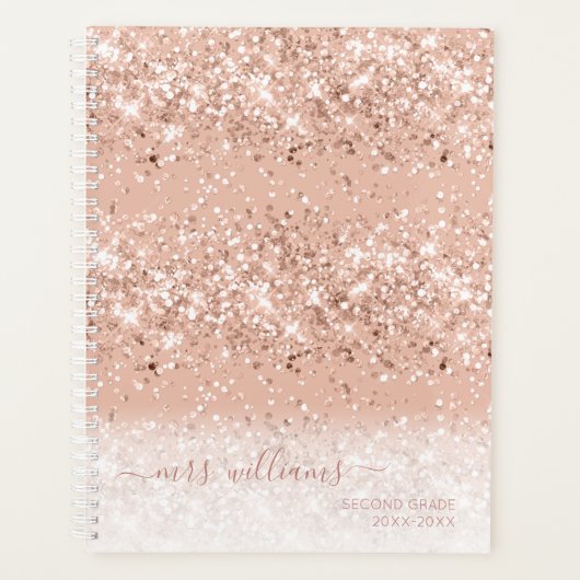 Aangepast roze leslokaal voor leslokaal met glitte planner (Voorkant)