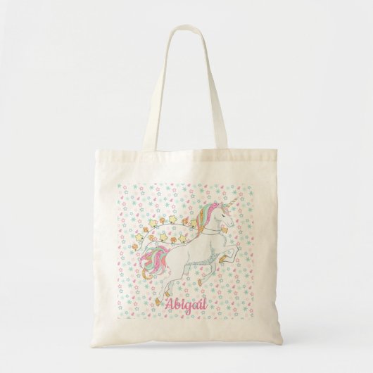 Aangepast roze magnetisch glitterieapparaat tote bag (Voorkant)