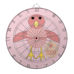 Aangepast roze marthday Girl Chick Dart Board Dartbord