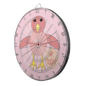 Aangepast roze marthday Girl Chick Dart Board Dartbord (Voorkant Rechts)