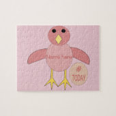 Aangepast roze meisje van 100 jaar legpuzzel (Horizontaal)