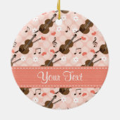 Aangepast roze muziek notitie Violin Ornament (Achterkant)