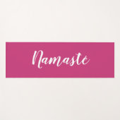 Aangepast roze Namasté yoga mat voor klaslessen (Voorkant (horizontaal))