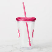 Aangepast roze neautisch anker acryl drinkbeker (Links)