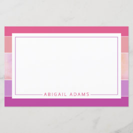 Aangepast roze Paars gestreept papier