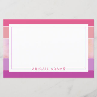 Aangepast roze Paars gestreept papier