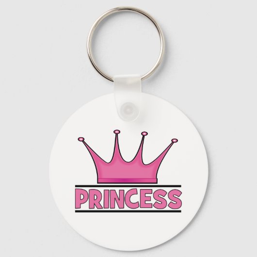 Aangepast roze prinses sleutelhanger (Voorkant)