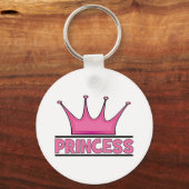 Aangepast roze prinses sleutelhanger (Voorkant)