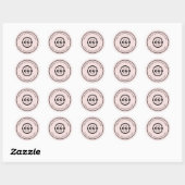 Aangepast Roze Promotie Bedrijfslogo Merk Ronde Sticker (Vel)