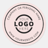 Aangepast roze promotiemateriaal voor bedrijven me ronde sticker (Voorkant)