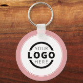 Aangepast roze promotiemateriaal voor bedrijven me sleutelhanger (Voorkant)