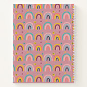 Aangepast Roze Regenboog Patroon Kind Notitieboek (Achterkant)