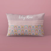 Aangepast roze regenboogpatroon Kind Kussensloop
