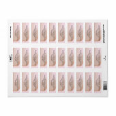 Aangepast roze Retro Wave Weddenschap Retouradres Etiket (Full Sheet)