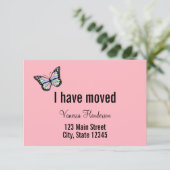 Aangepast roze ronddraaiende vlinder Aankondiging (Staand voorkant)