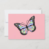 Aangepast roze ronddraaiende vlinder Aankondiging (Achterkant)