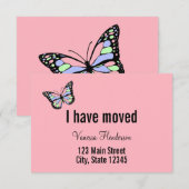 Aangepast roze ronddraaiende vlinder Aankondiging (Voorkant / Achterkant)