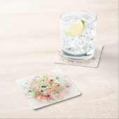 Aangepast roze rood geel groen Abstract modern Kartonnen Onderzetters (Insitu)