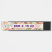 Aangepast roze rood geel groen Paars modern Deurbordje (Voorkant)