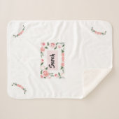 Aangepast roze roze ruimte decor & Design Sherpa Deken (Voorkant (horizontaal))