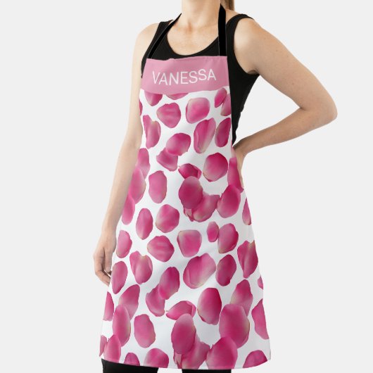 Aangepast Roze Rozenblaadjes Patroon Schort (Insitu)