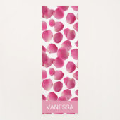 Aangepast Roze Rozenblaadjes Patroon Yogamat (Voorkant)