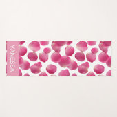 Aangepast Roze Rozenblaadjes Patroon Yogamat (Voorkant (horizontaal))