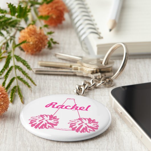 Aangepast roze Sleutelhanger (Zijkant)